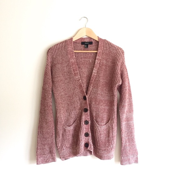 mauve pink cardigan